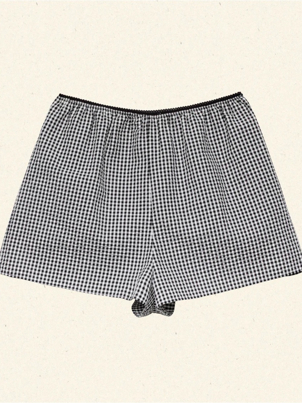 DÔEN Larena Short in Noir La Maddalena Gingham